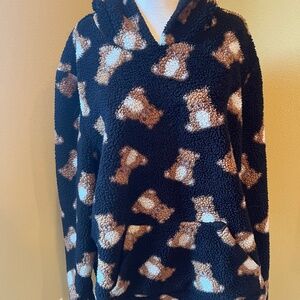 Hot Topic Teddy Bear Pullover Hoodie M